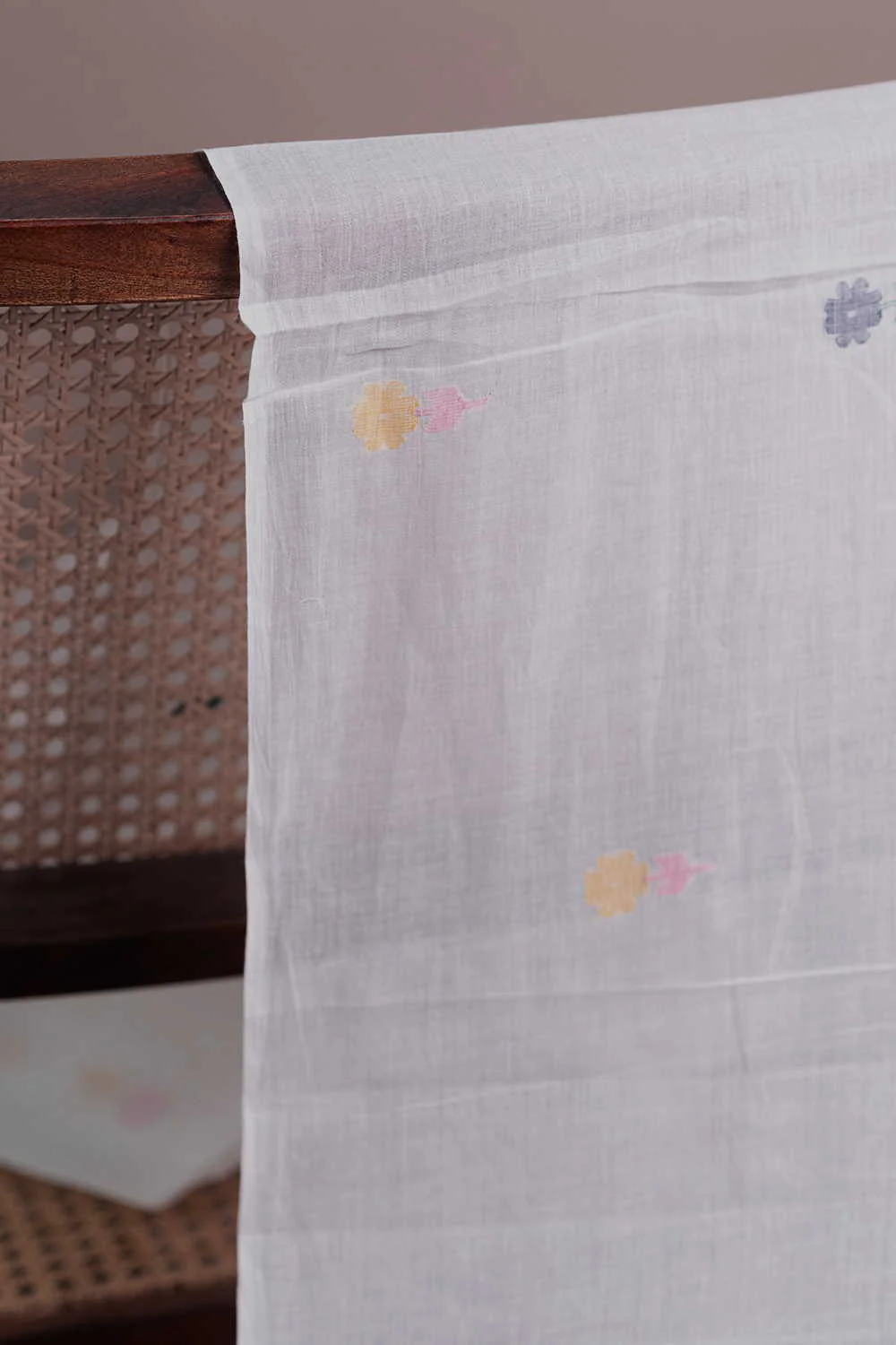 Blooming Daisies Jamdani Cotton Fabric