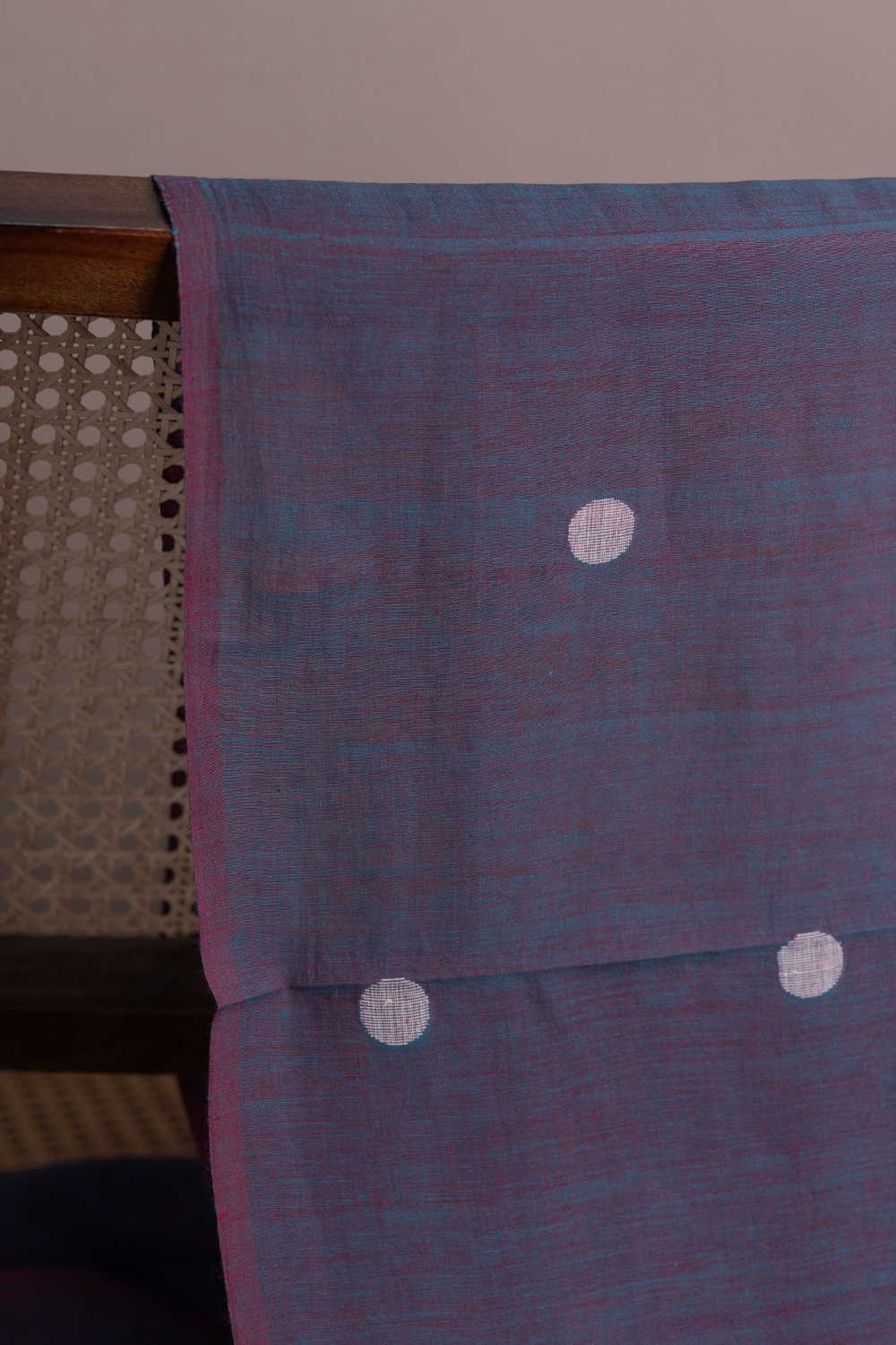 Dual Shaded Purple with Butta Jamdani Cotton Fabric