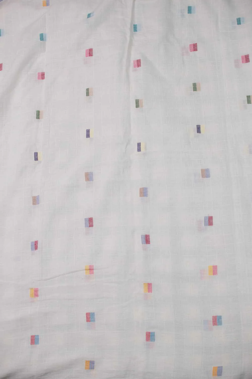 Playful Pixel Buttas Jamdani Cotton Fabric - Image 4