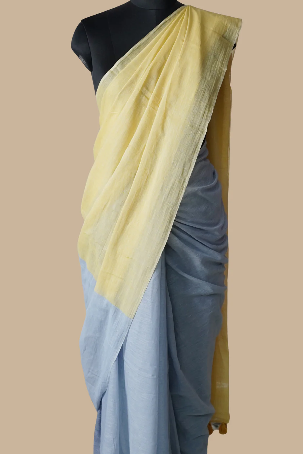 Multi-Colored Half & Half Mul Cotton saree - Image 5