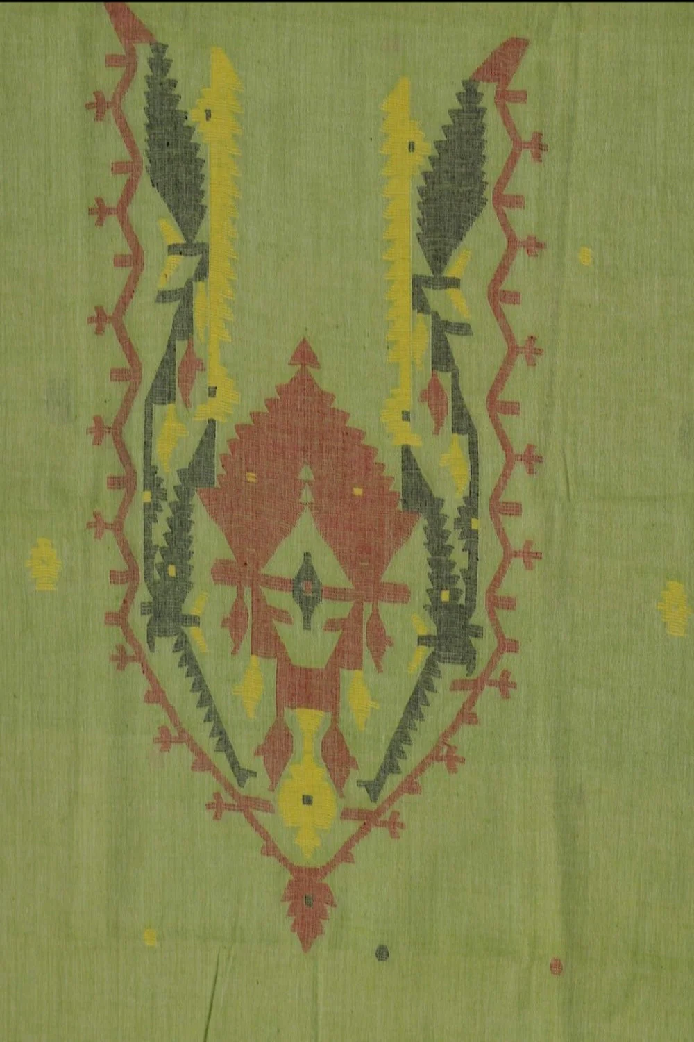 Light Green Jamdani Kurta Fabric - Image 3