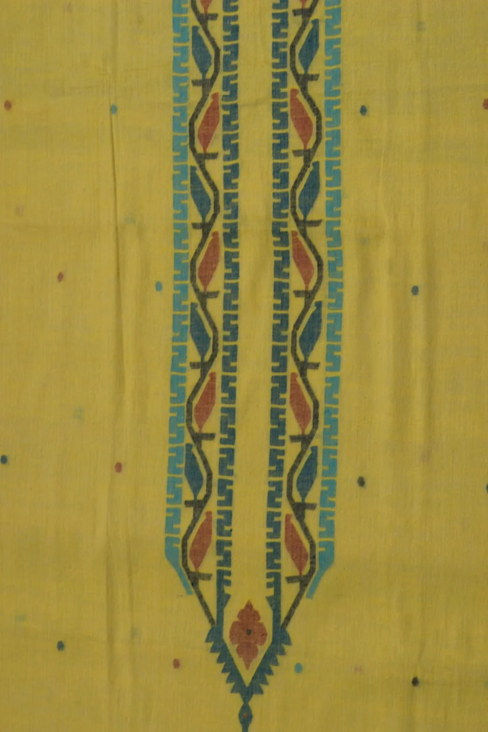 Mild Yellow Jamdani Kurta Fabric - Image 3