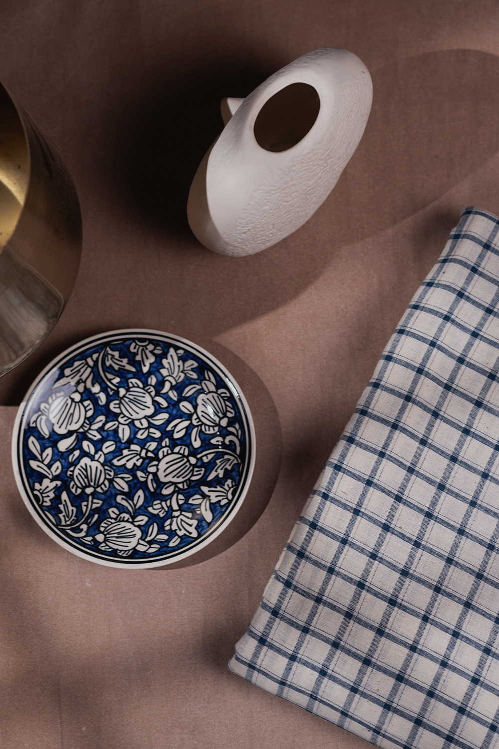 Blue Checks Kala cotton Cotton Fabric