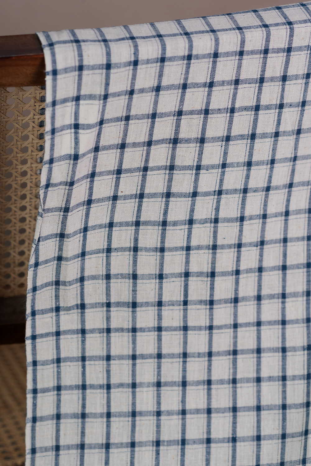 Blue Checks Kala cotton Cotton Fabric - Image 2