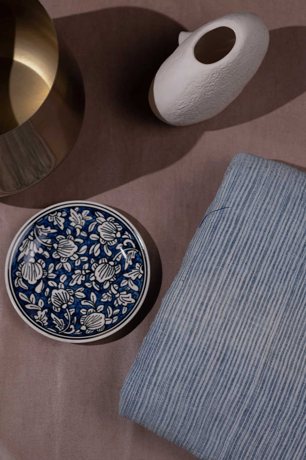 Blue Stripes Kala Cotton Fabric