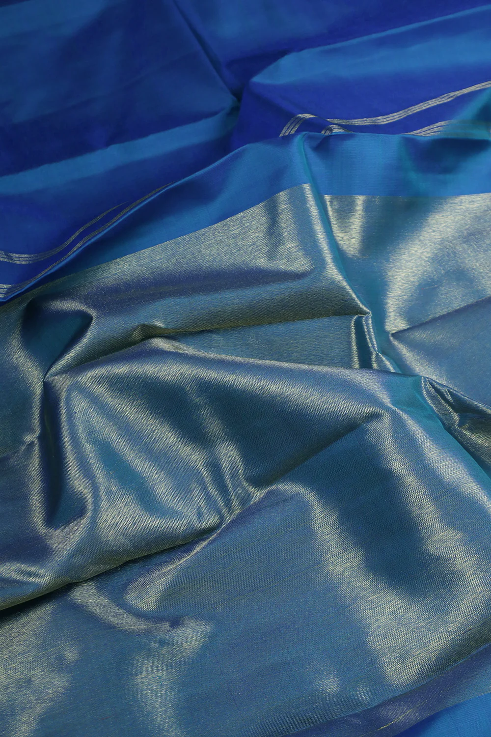 Royal Blue Kanchipuram Silk Saree - Image 3