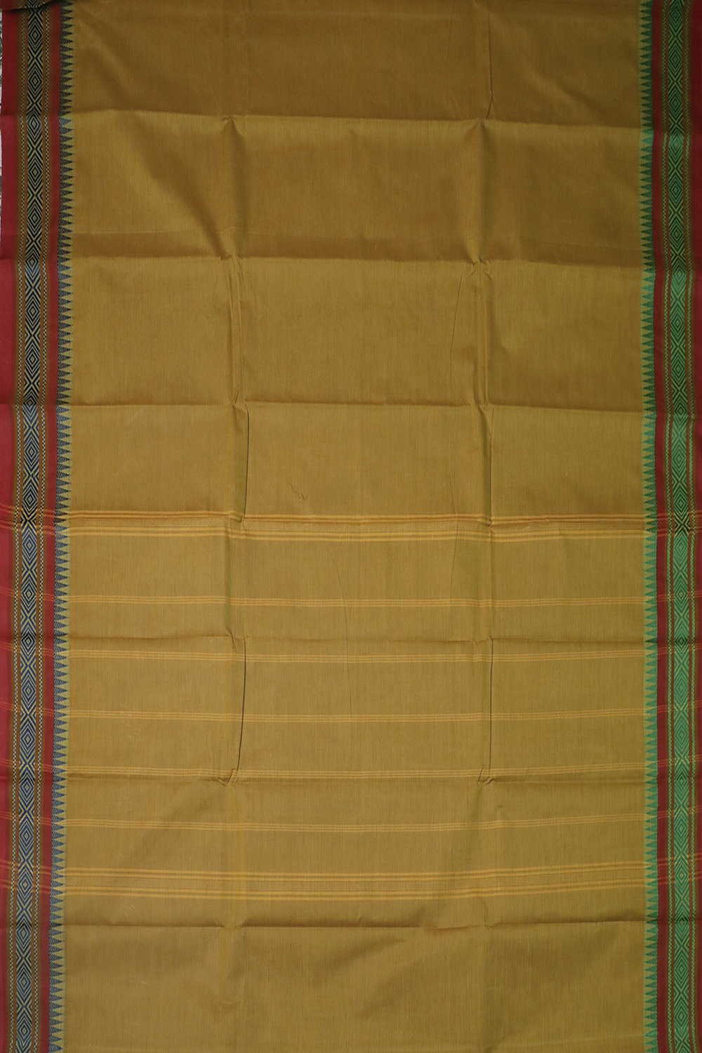 Munsell Yellow Kanchipuram Cotton saree - Image 2