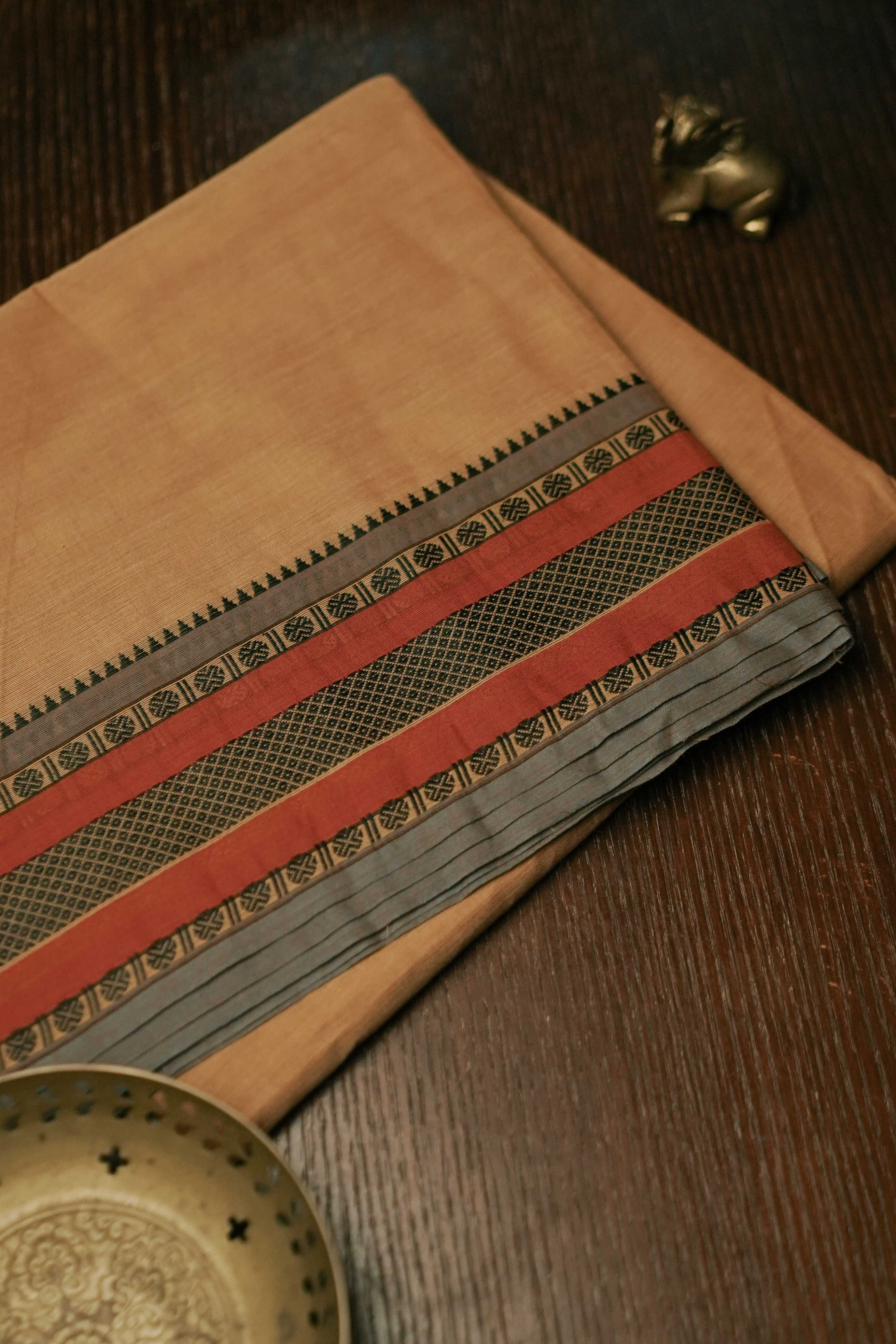 Shade of Beige Kanchipuram Cotton saree