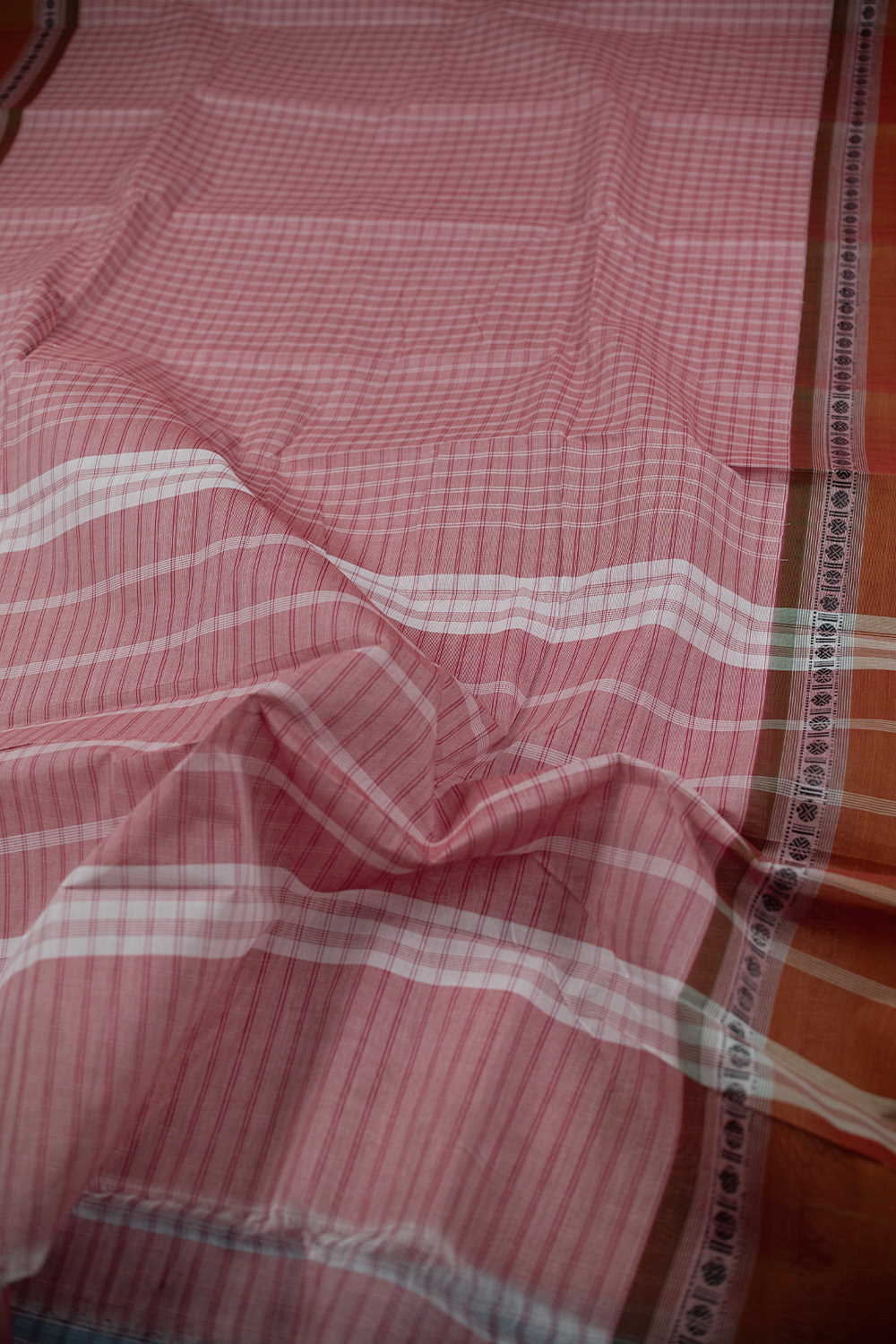 Rose Wood Kanchipuram Cotton saree - Image 3