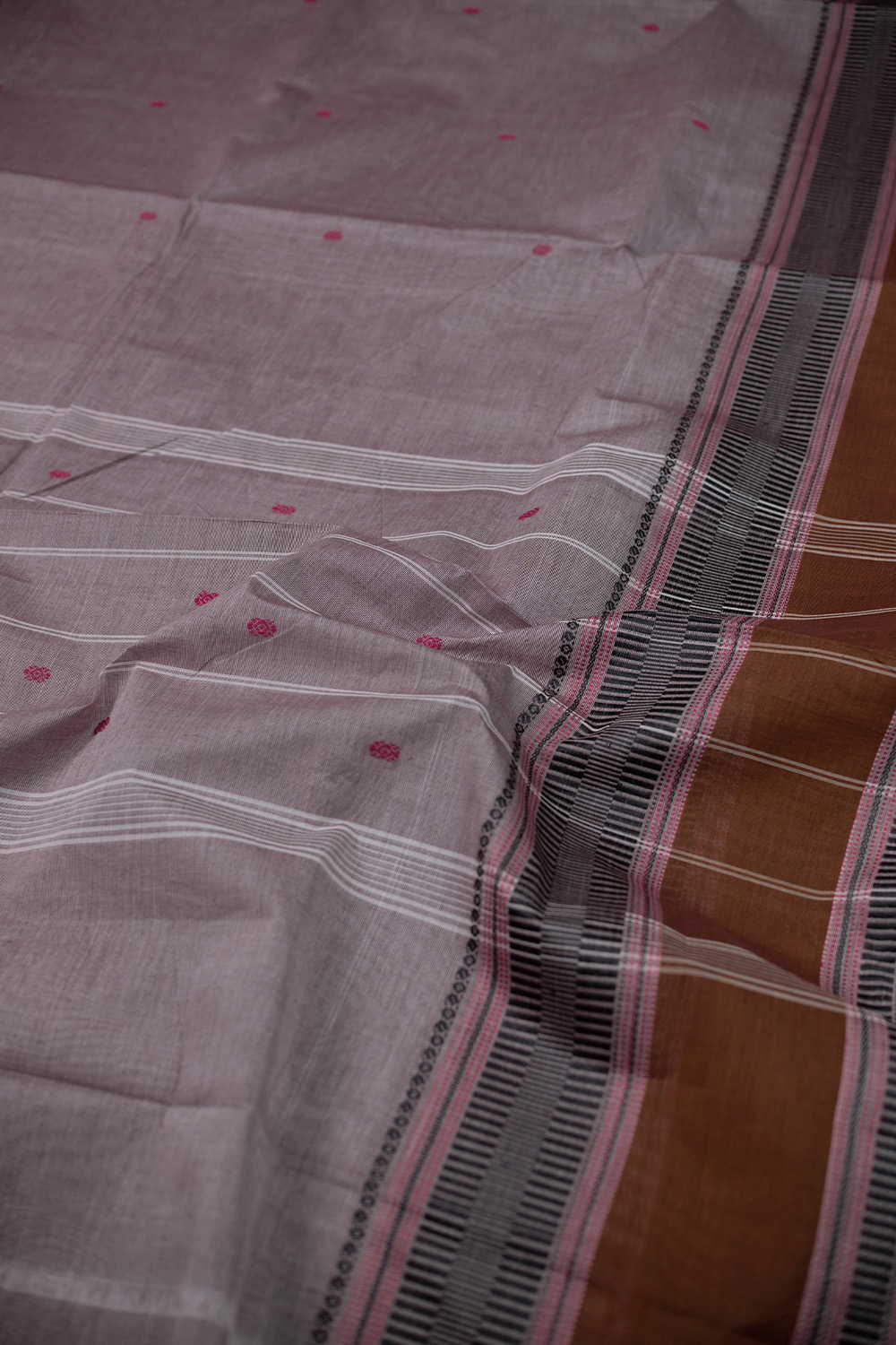 Little Thread Butta Kanchipuram Cotton saree - Image 3