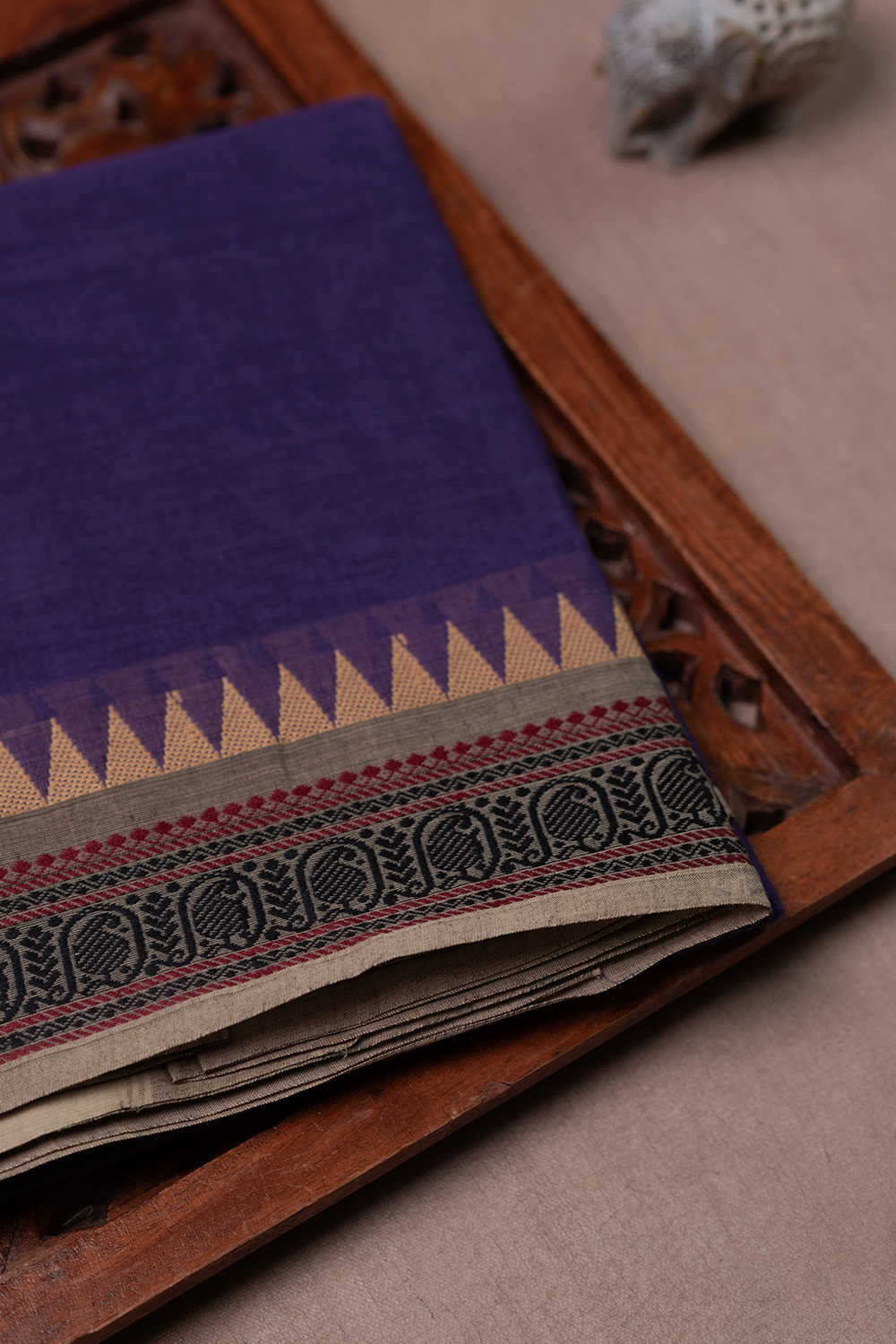 Velvet Purple Kanchipuram Cotton saree