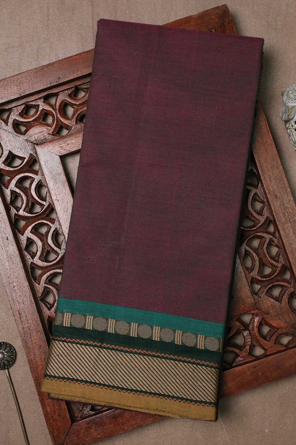 Dual Shaded Purple Kanchipuram Cotton saree