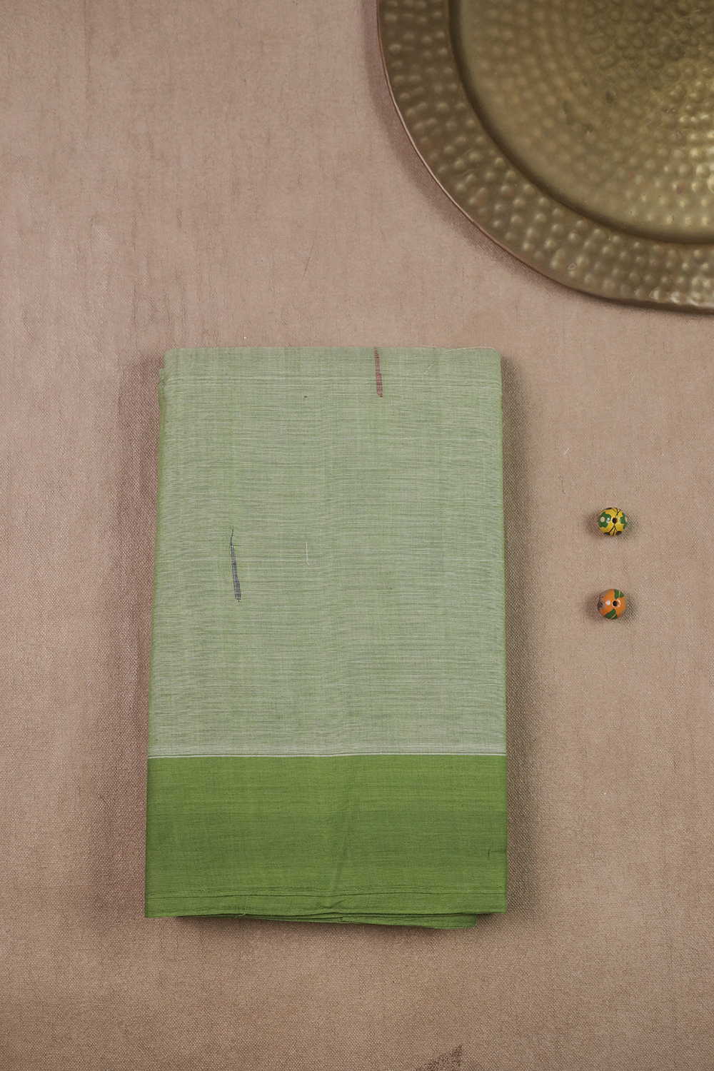 Mild Green Kanchipuram Cotton saree