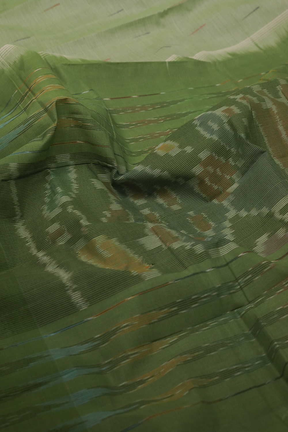 Mild Green Kanchipuram Cotton saree - Image 3