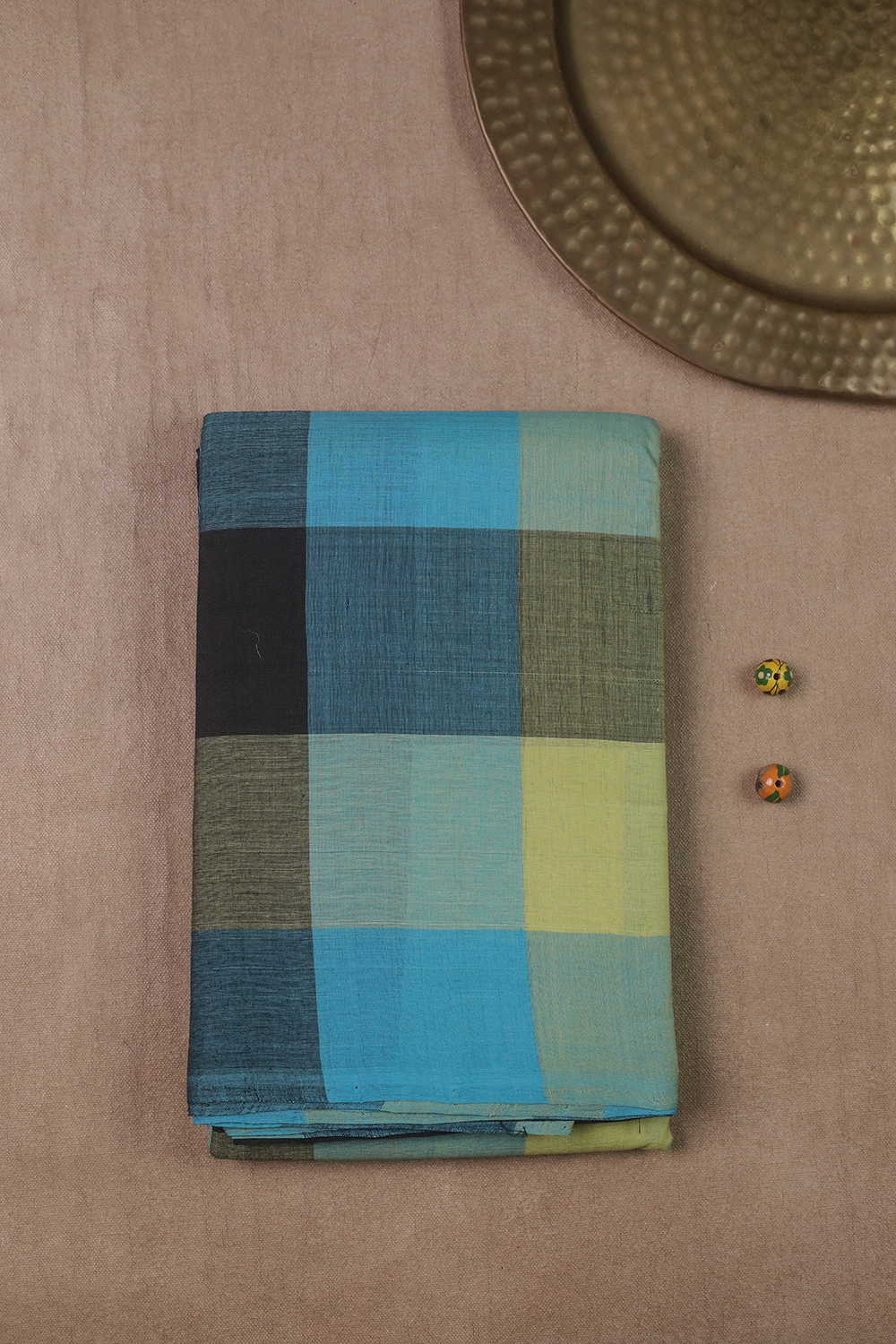 Palette Checks Kanchipuram Cotton saree