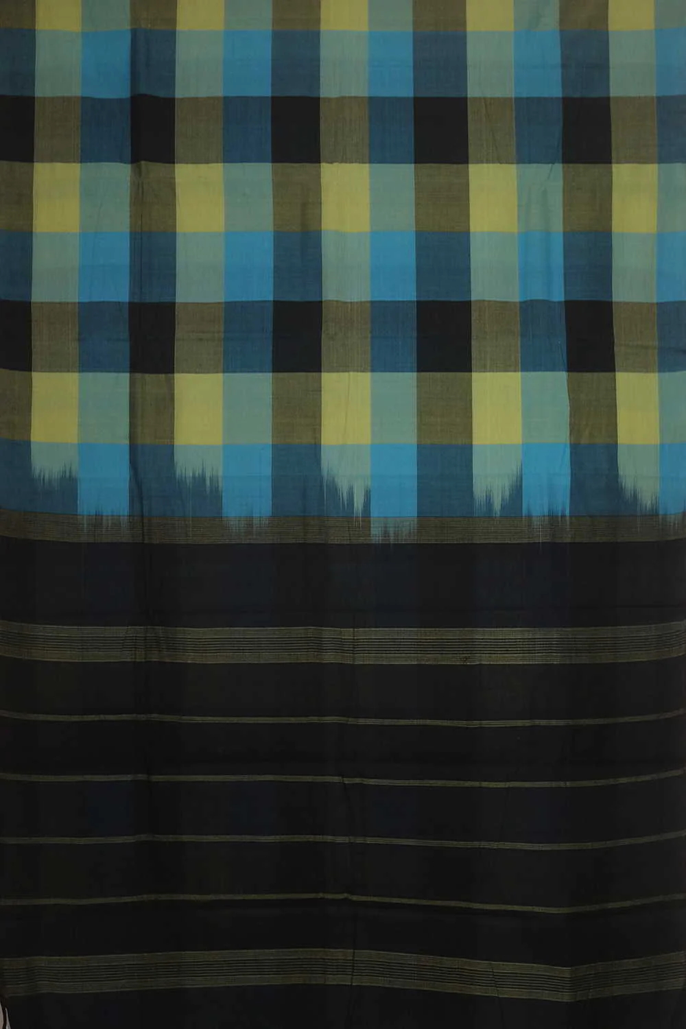 Palette Checks Kanchipuram Cotton saree - Image 2