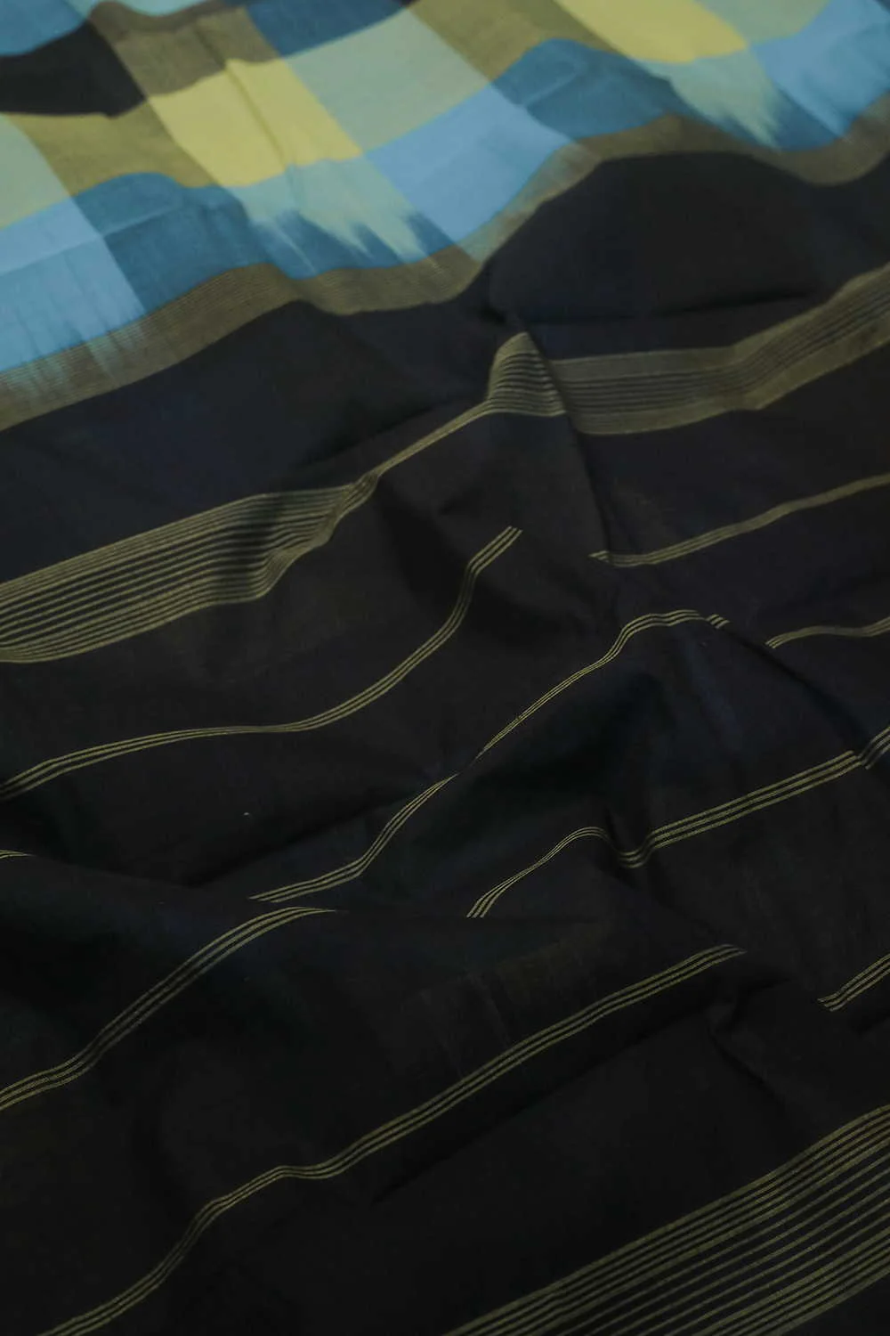 Palette Checks Kanchipuram Cotton saree - Image 3