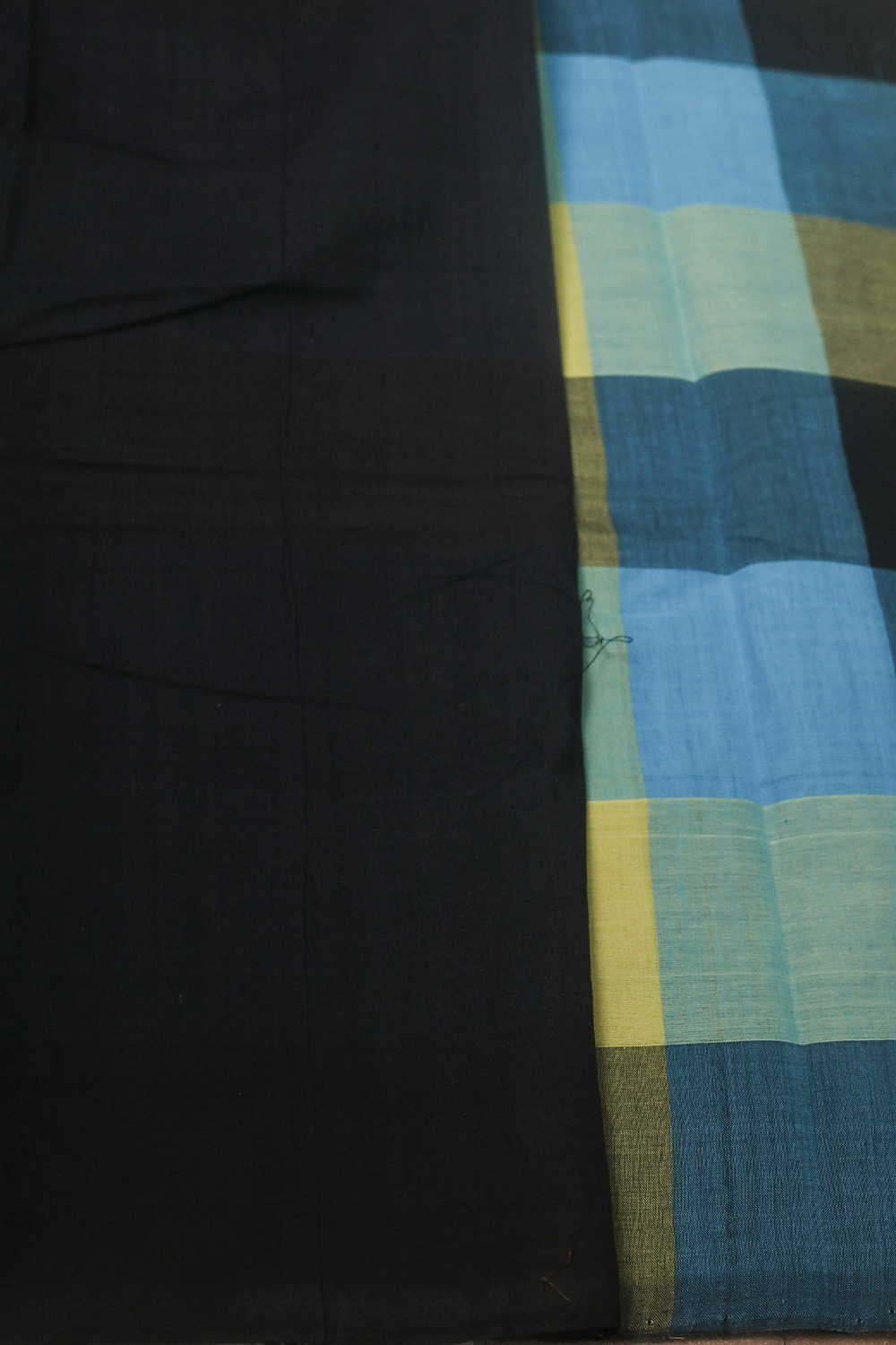 Palette Checks Kanchipuram Cotton saree - Image 4
