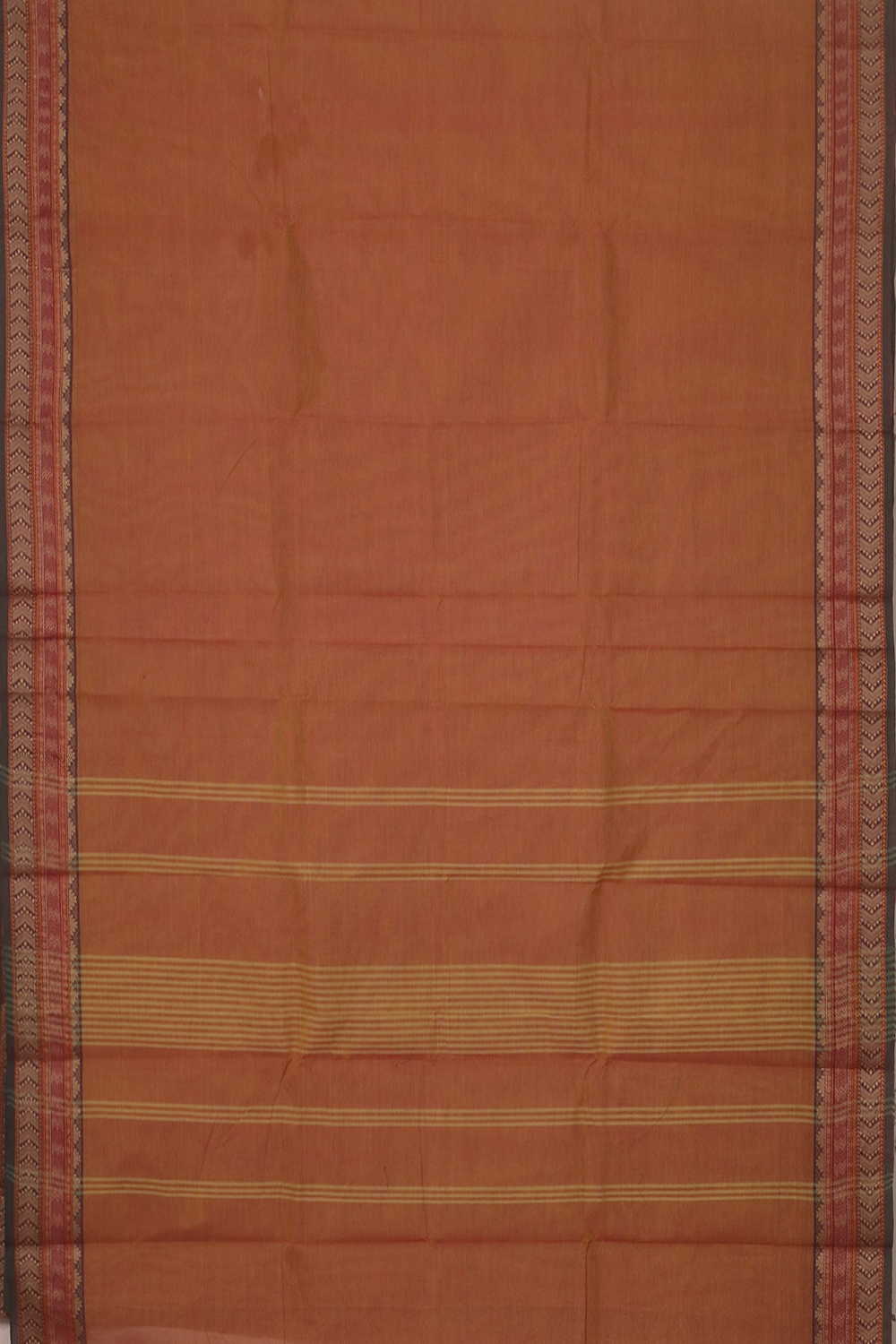 Princeton Orange Kanchipuram Cotton saree - Image 3