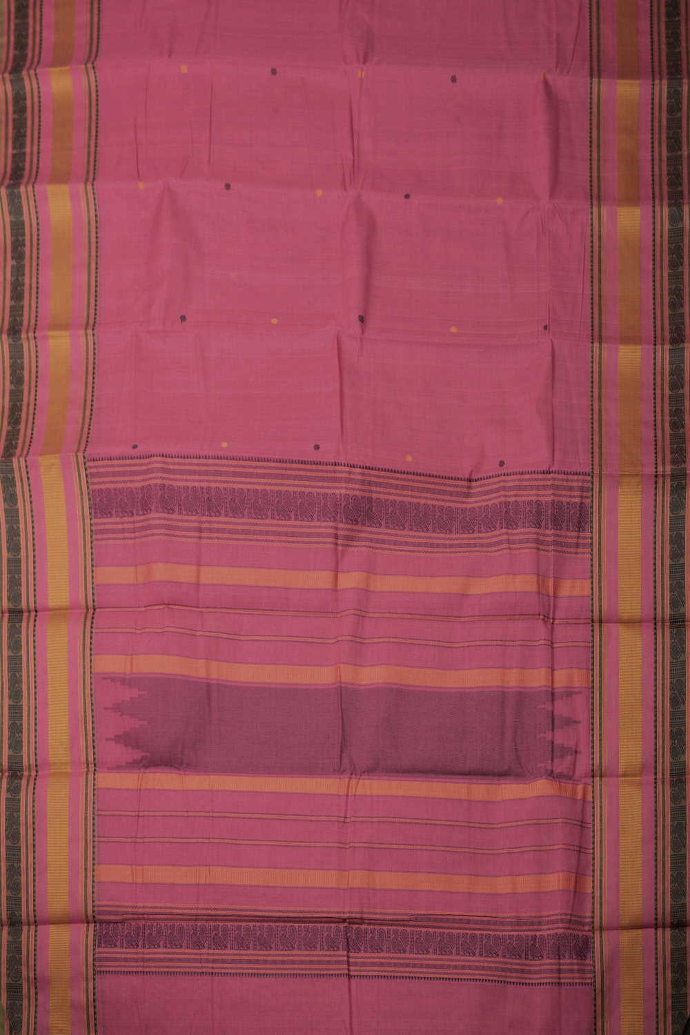 Muted Pink Kanchipuram Cotton saree - Image 2