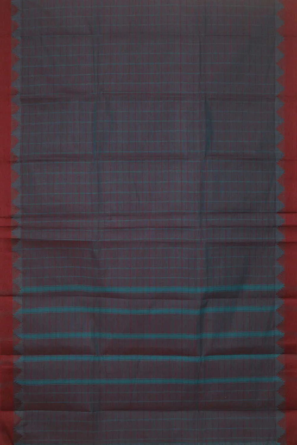 Dual Shaded Purple Kanchipuram Cotton saree - Image 2