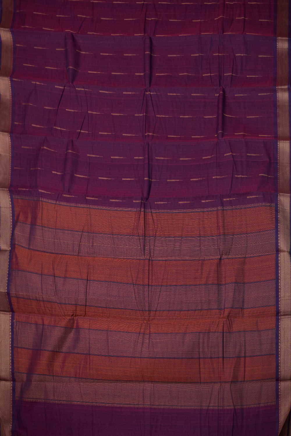 Butta on Purple Kanchipuram Cotton saree - Image 2