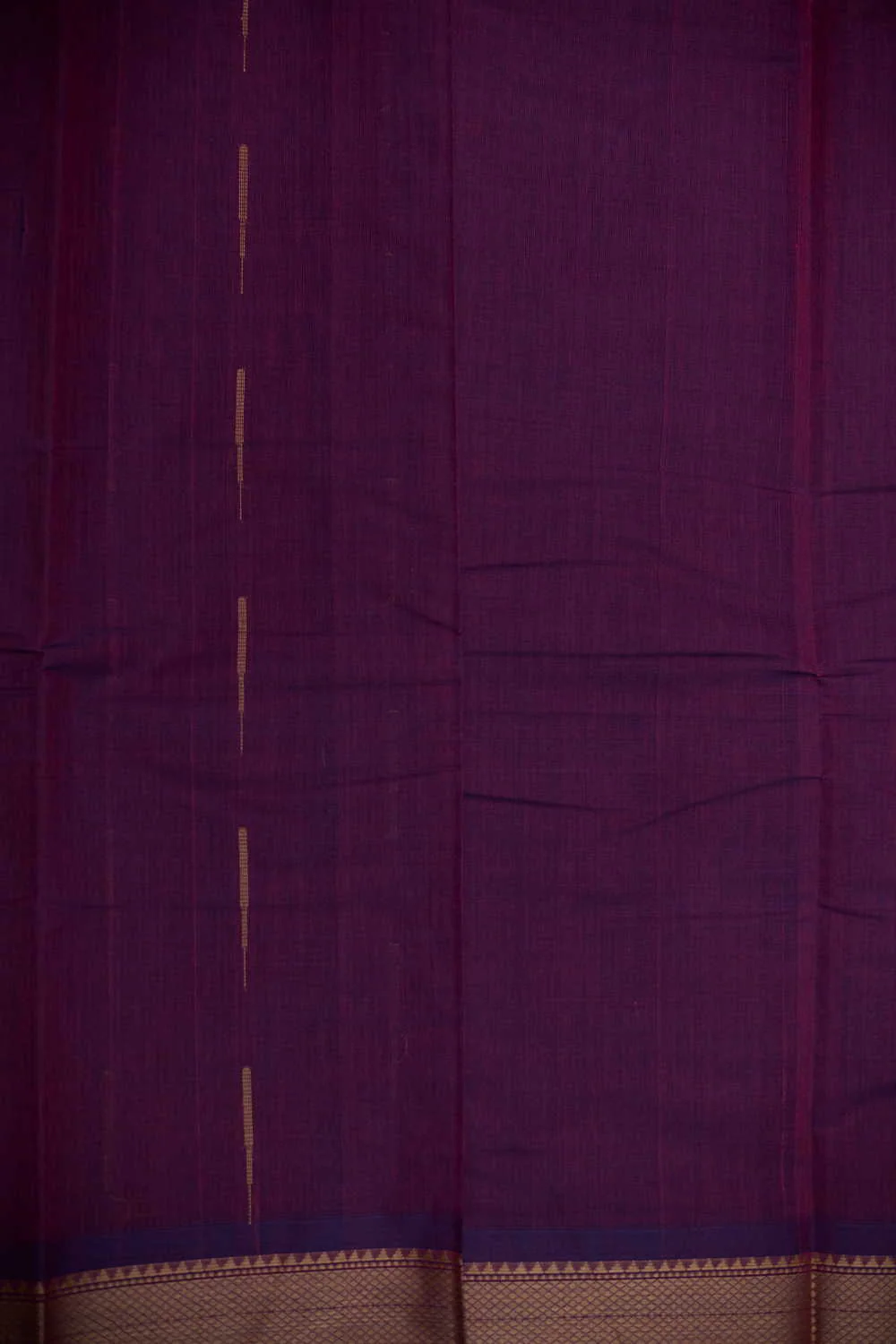 Butta on Purple Kanchipuram Cotton saree - Image 4