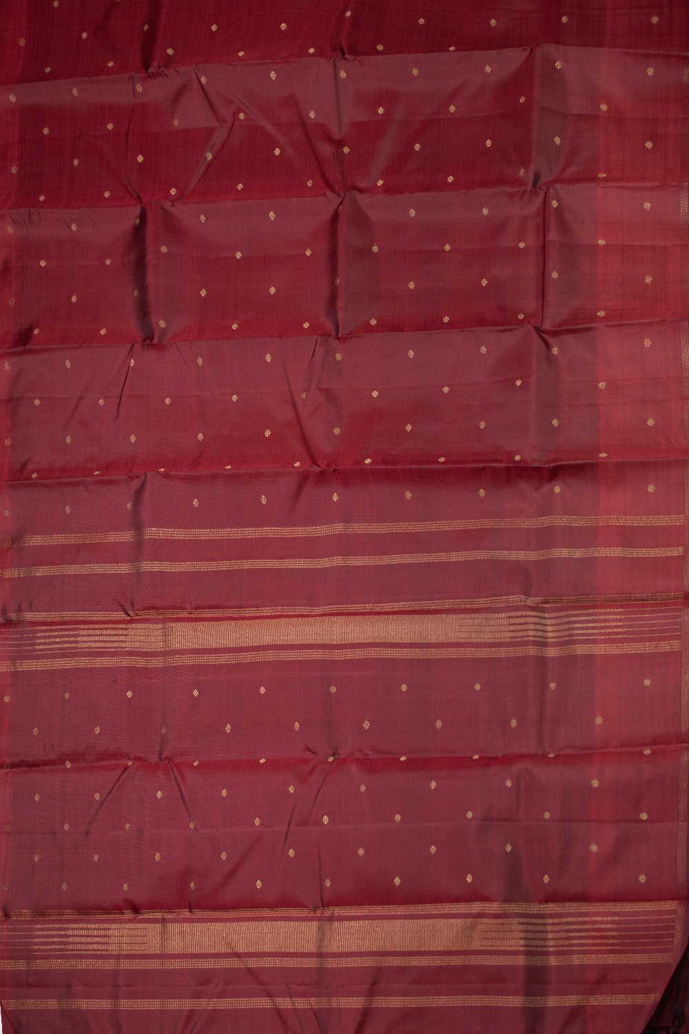 Maroon with Zari Butti Kanchipuram Silk saree - Image 2