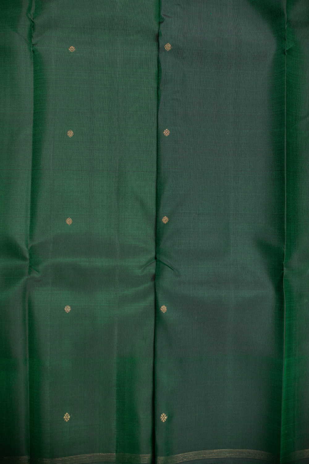 Bottle Green with Zari Motifs Kanchipuram Silk saree - Image 4