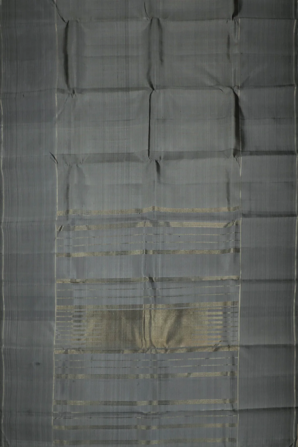 Misty Grey Kanchipuram Silk saree - Image 2