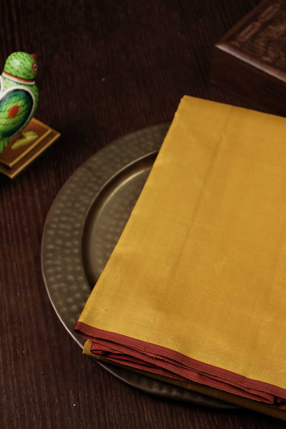 Tuscany Yellow Kanchipuram Silk saree