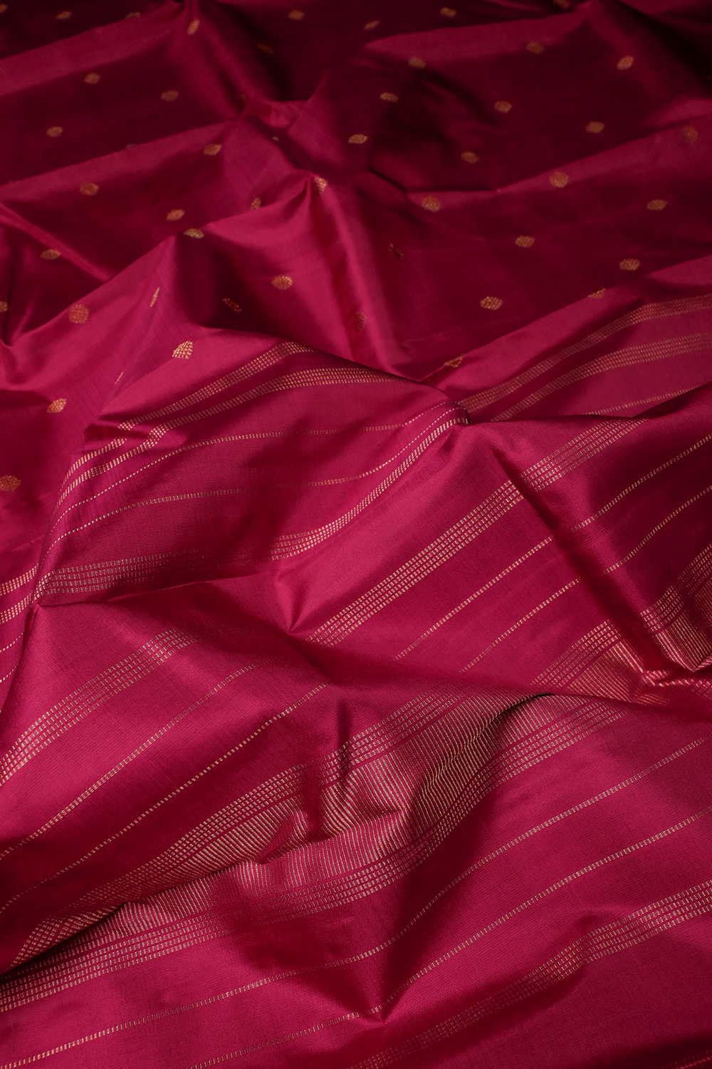 Pure Zari Butta - Pink Kanchipuram Silk saree - Image 3