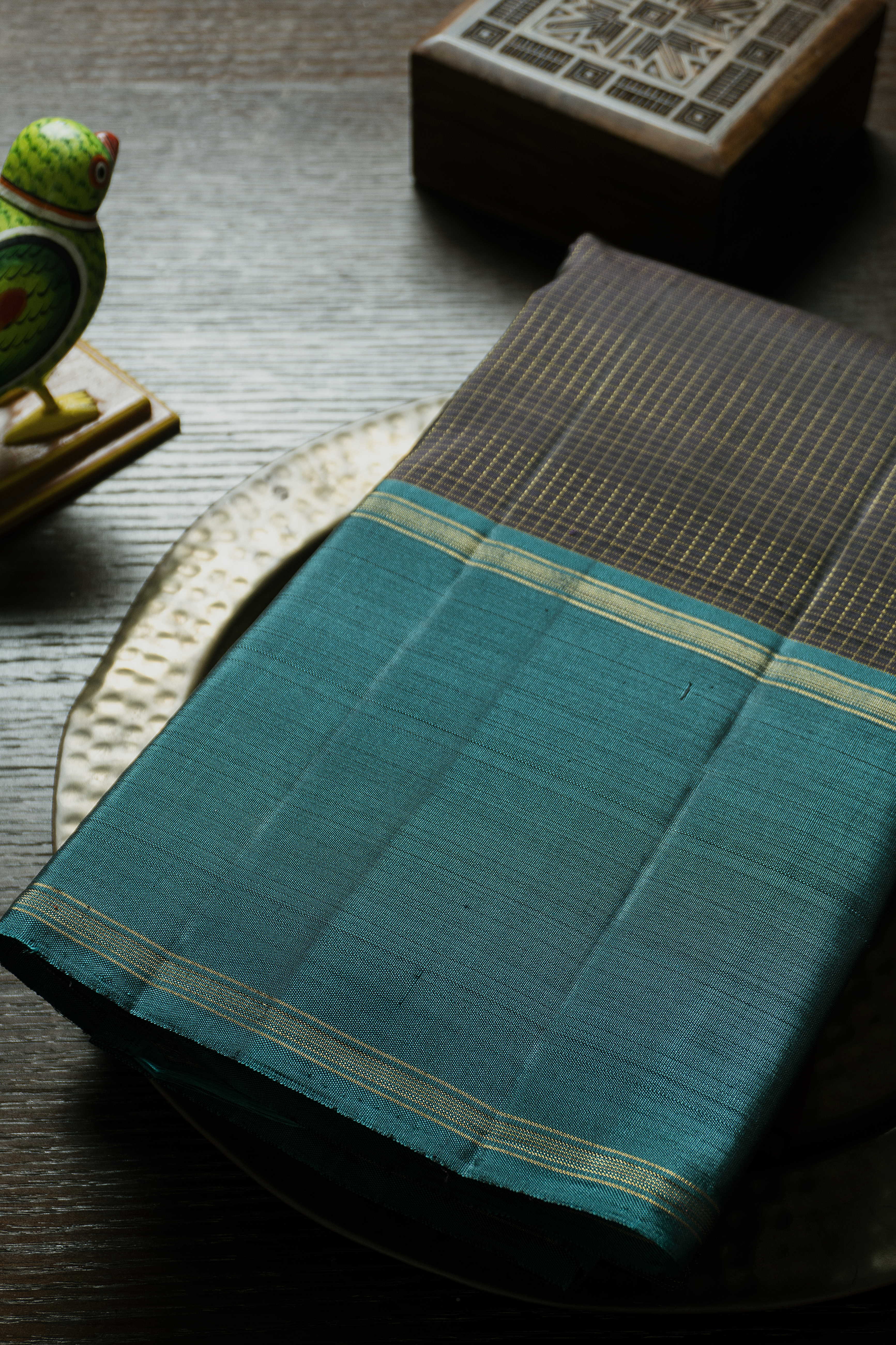 Chocolate Brown Kanchipuram Silk saree