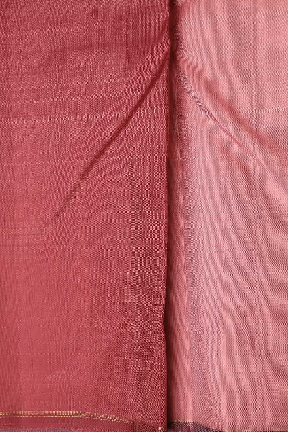Plain Peach Kanchipuram Silk saree - Image 4