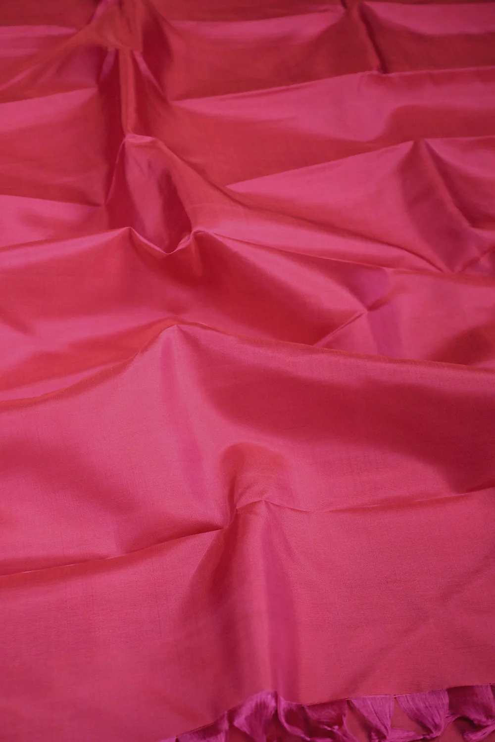 Hot Plain Pink Kanchipuram Silk saree - Image 3