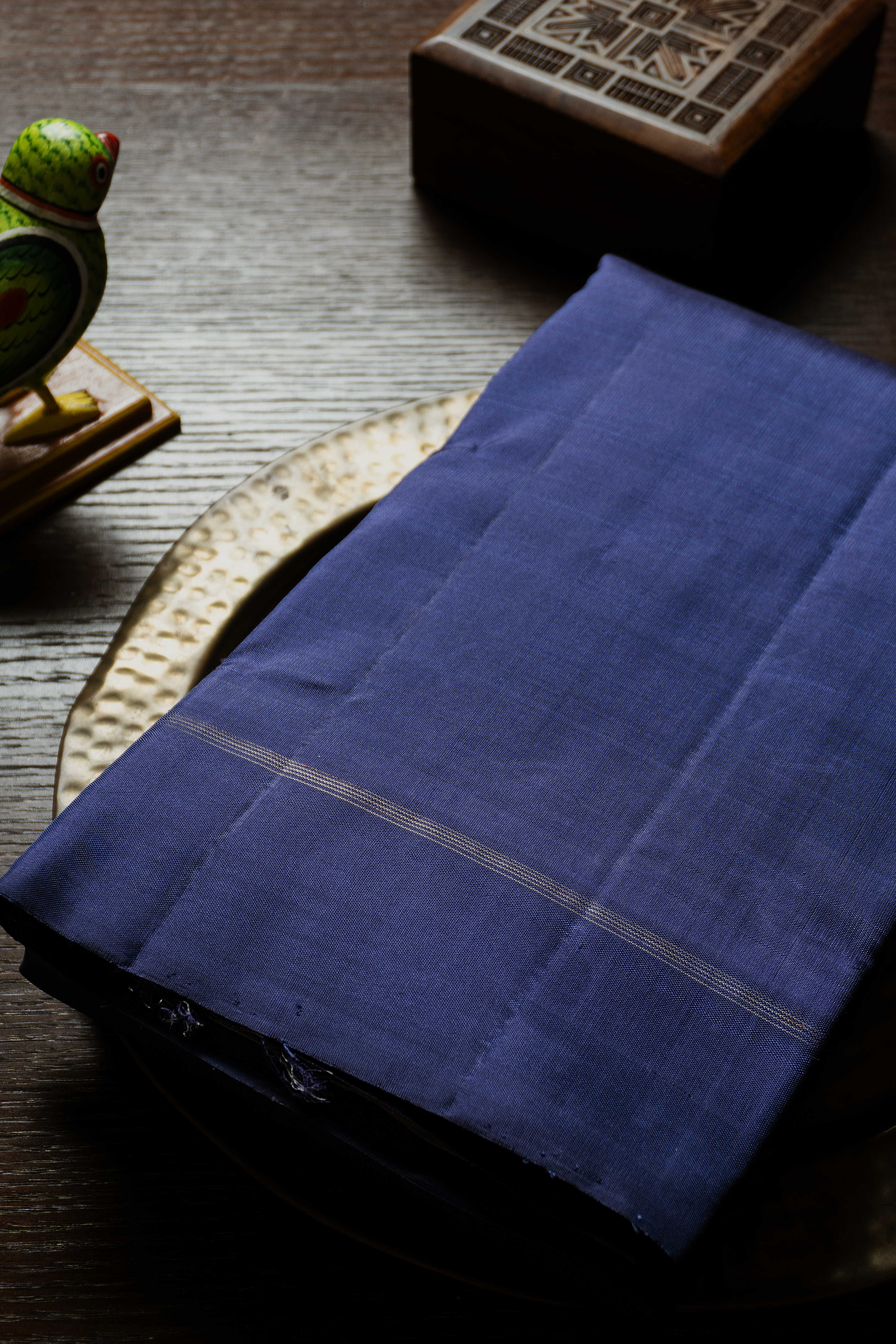 Brinjal Violet Kanchipuram Silk Saree