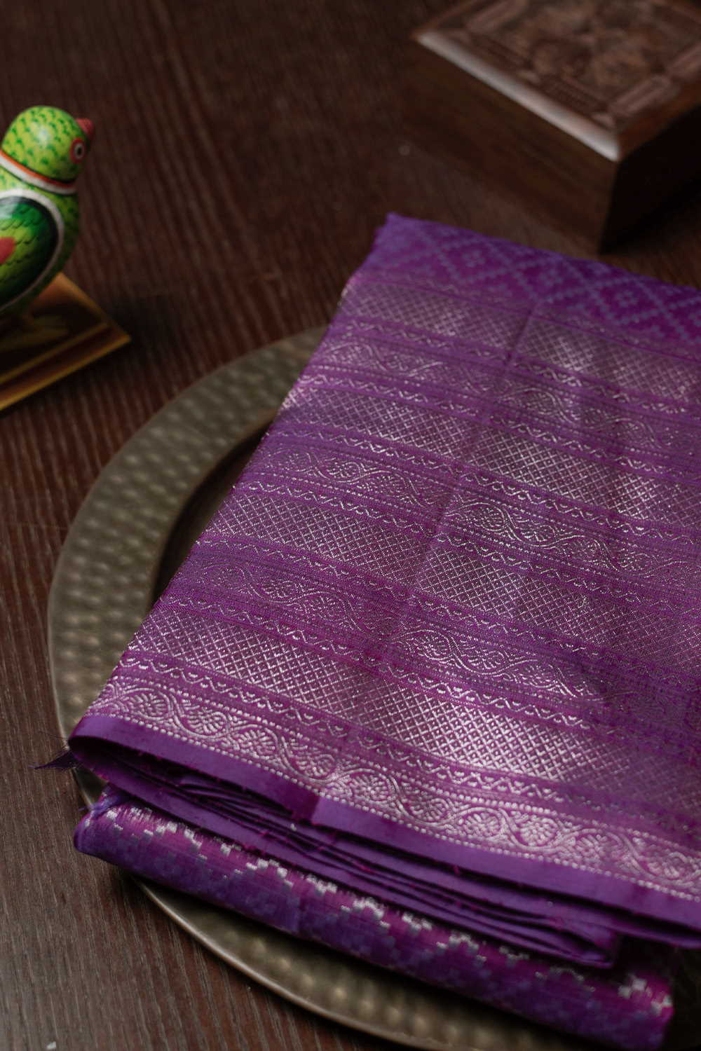 Magenta Pink Banarasi Design Bridal Kanchipuram Silk saree