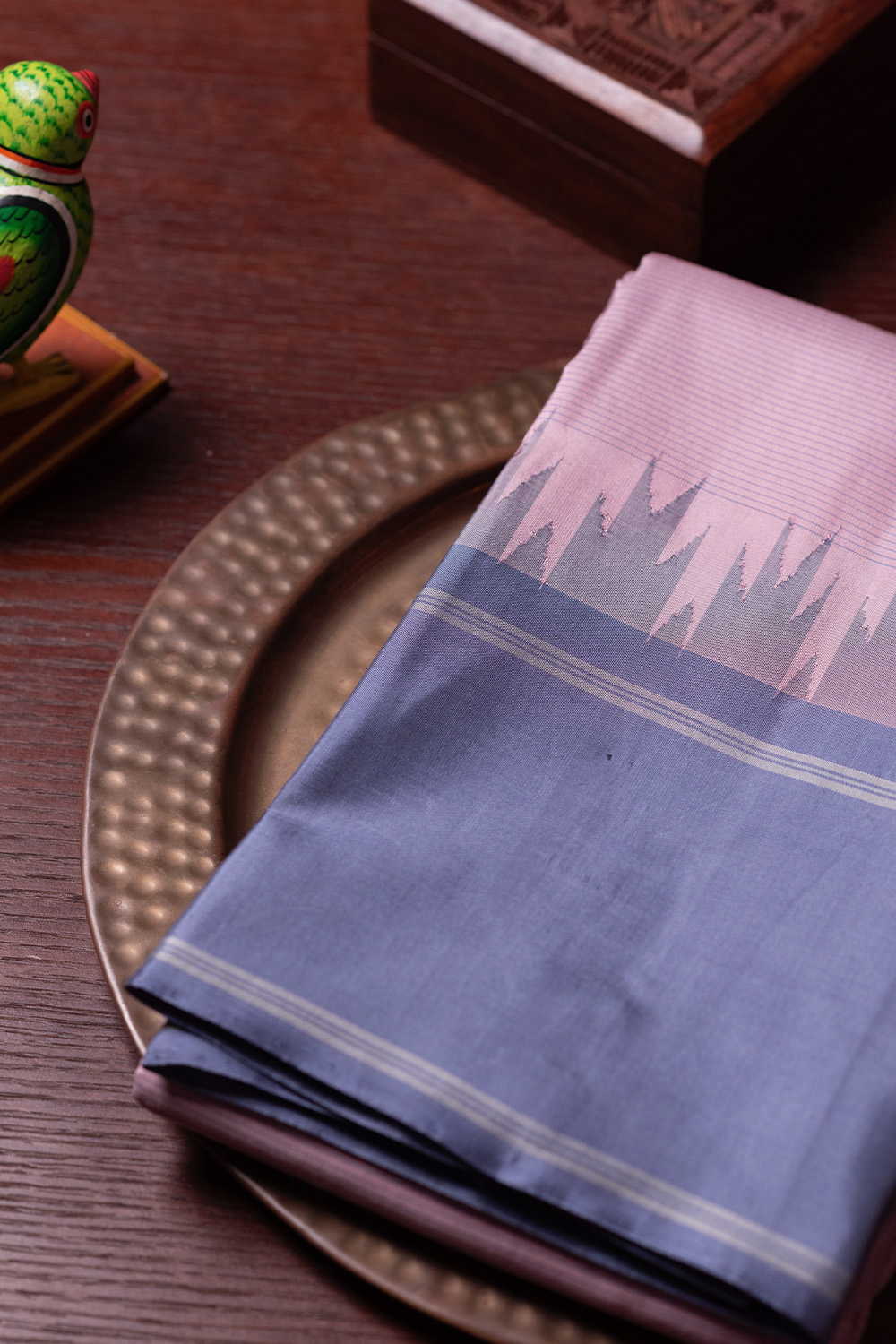 Baby Pink Kanchipuram Silk saree