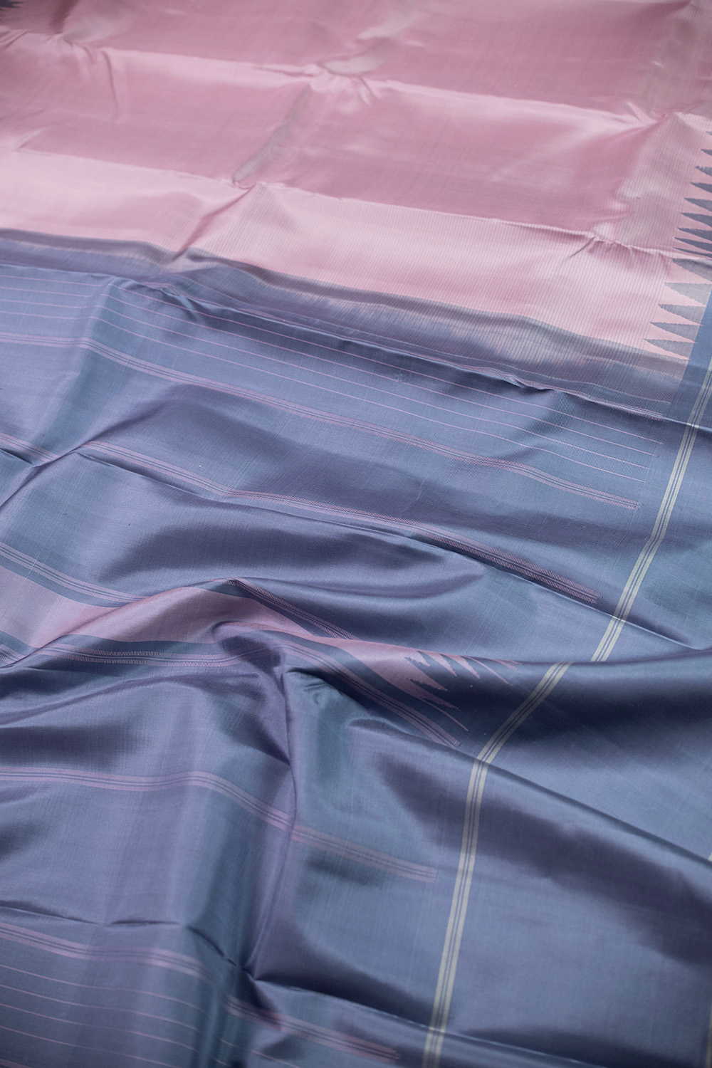 Baby Pink Kanchipuram Silk saree - Image 3