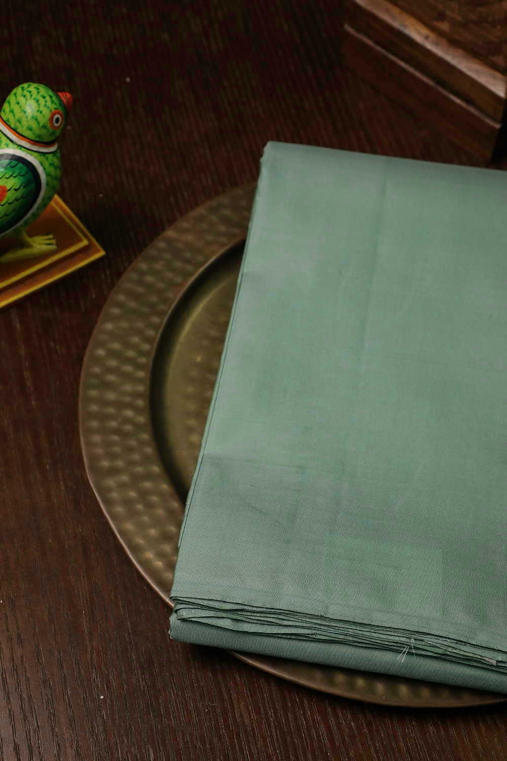 Sage Green Kanchipuram Silk saree