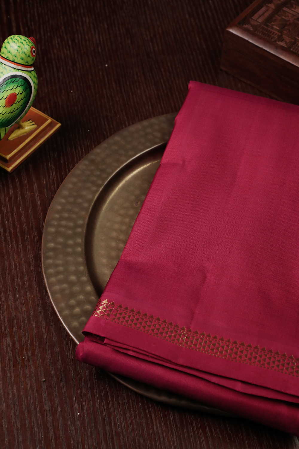 Pink with Pleasant Zari Border Kanchipuram Silk saree