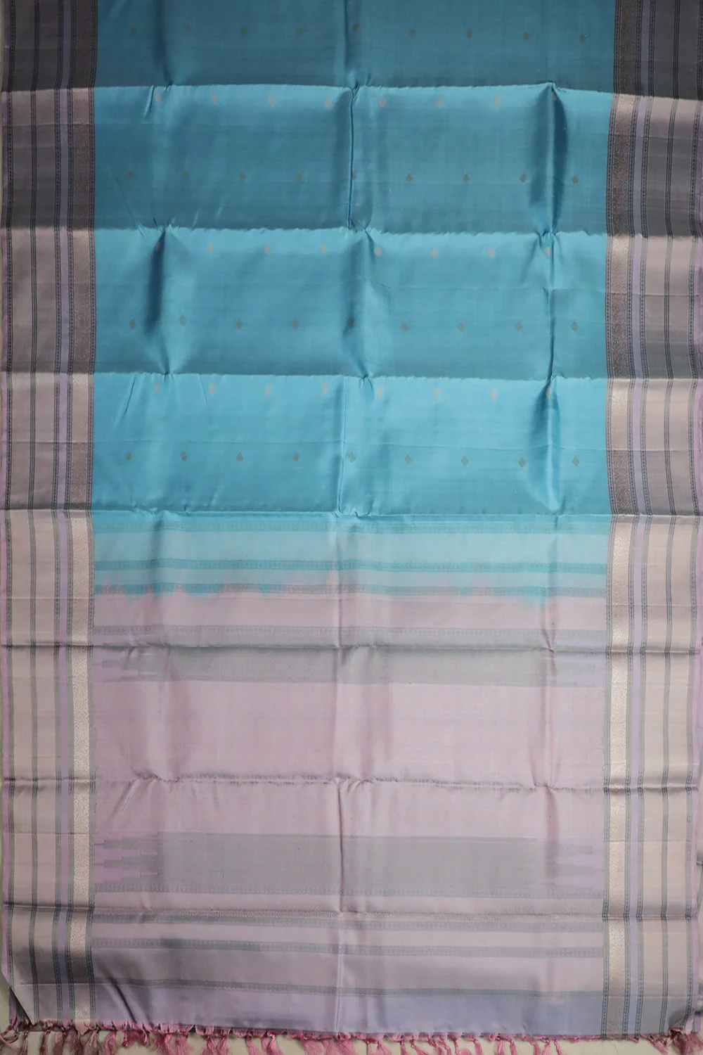 Butta on Light Blue Kanchipuram Silk saree - Image 2