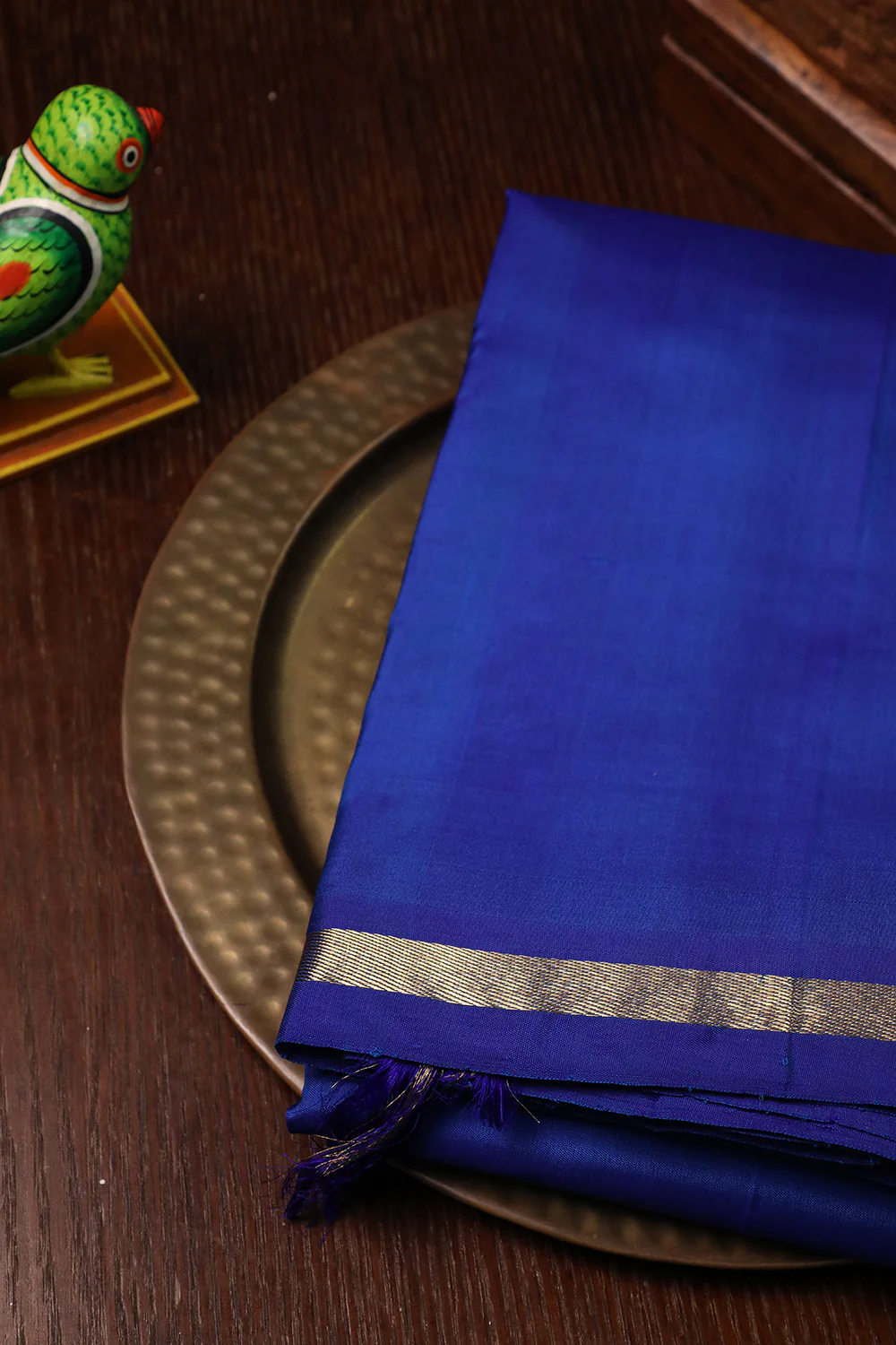 Royal Blue with Zari Border Thirubhuvanam Silk saree