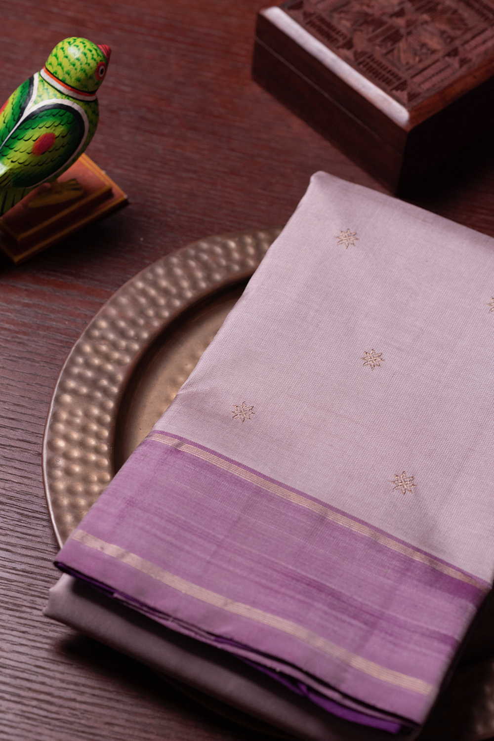 Zari Butti - Purple Pallu Kanchipuram Silk saree