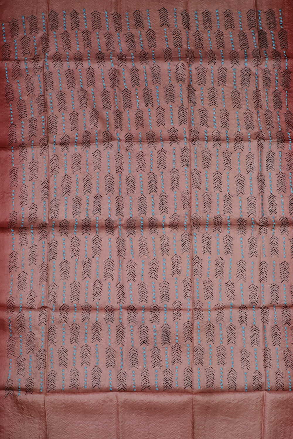 Soft Pink Kantha Silk Blouse - Image 2