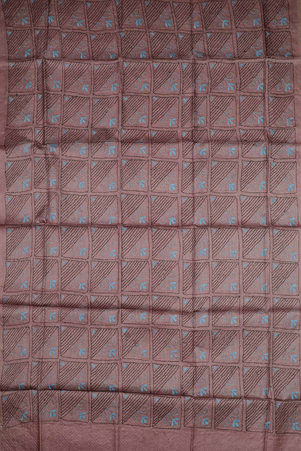 Mauve Pink Kantha Silk Blouse - Image 2