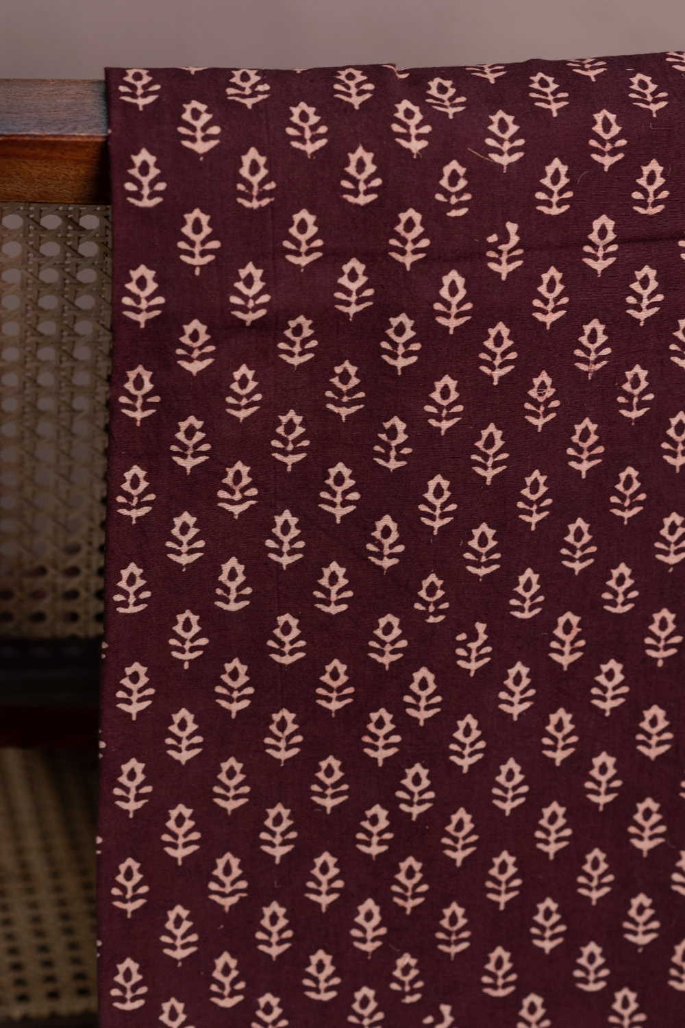 Dark Brown Kutch Cotton Fabric