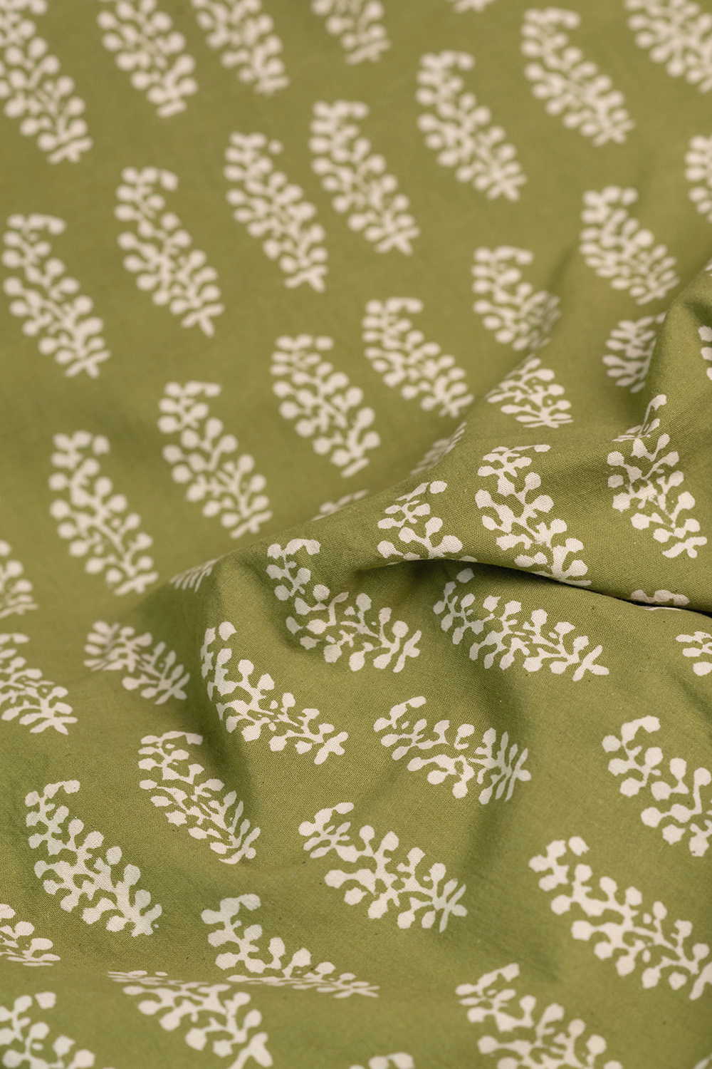 Pickle Green Kutch Cotton Fabric - Image 3