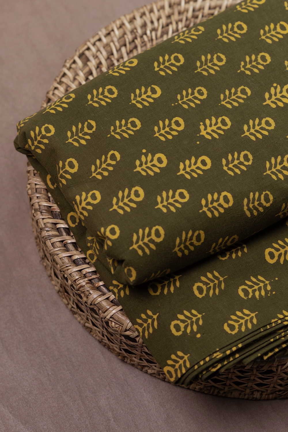 Deep Green Kutch Cotton Fabric