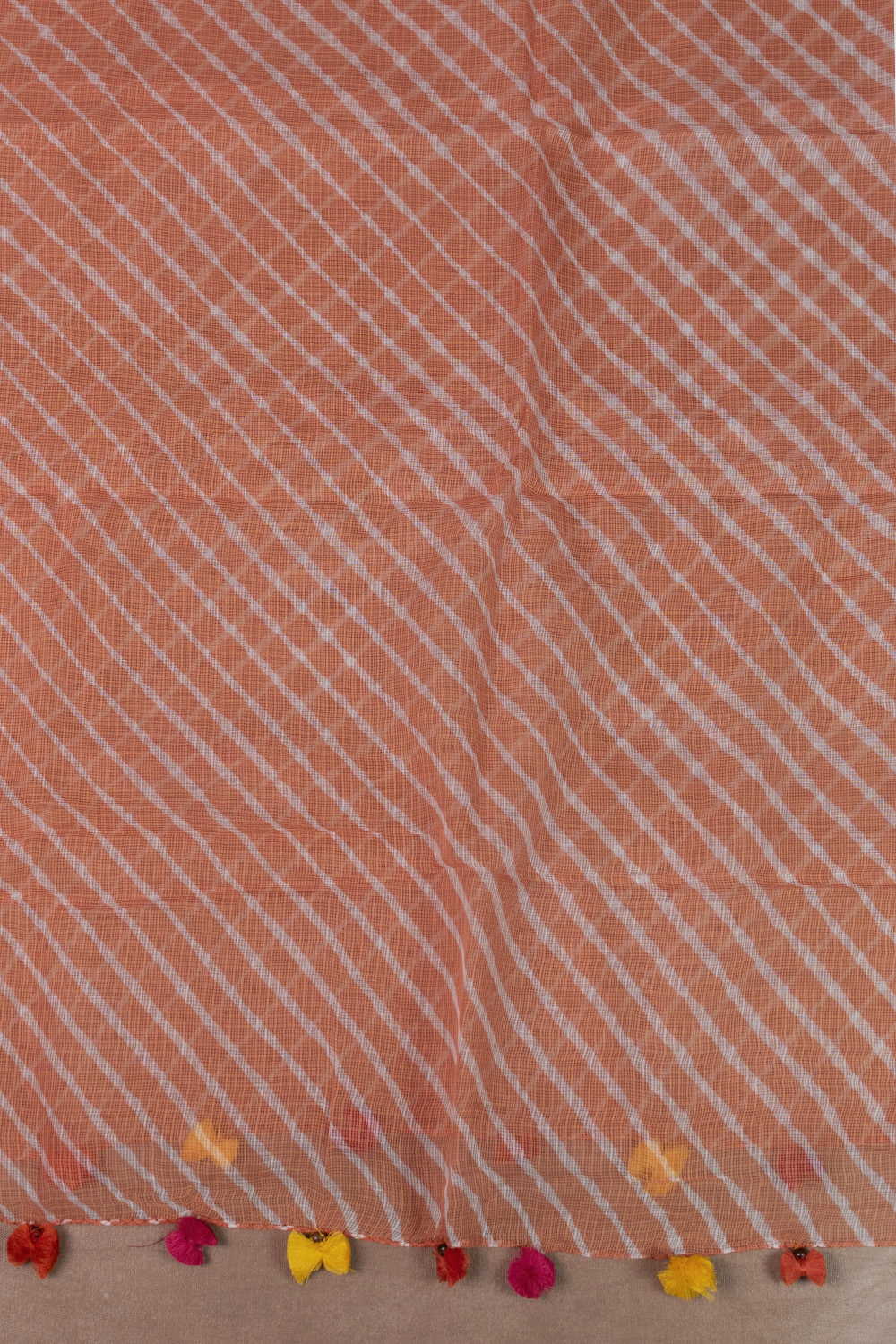 Orange - Leheriya Kota Cotton Dupatta - Image 3